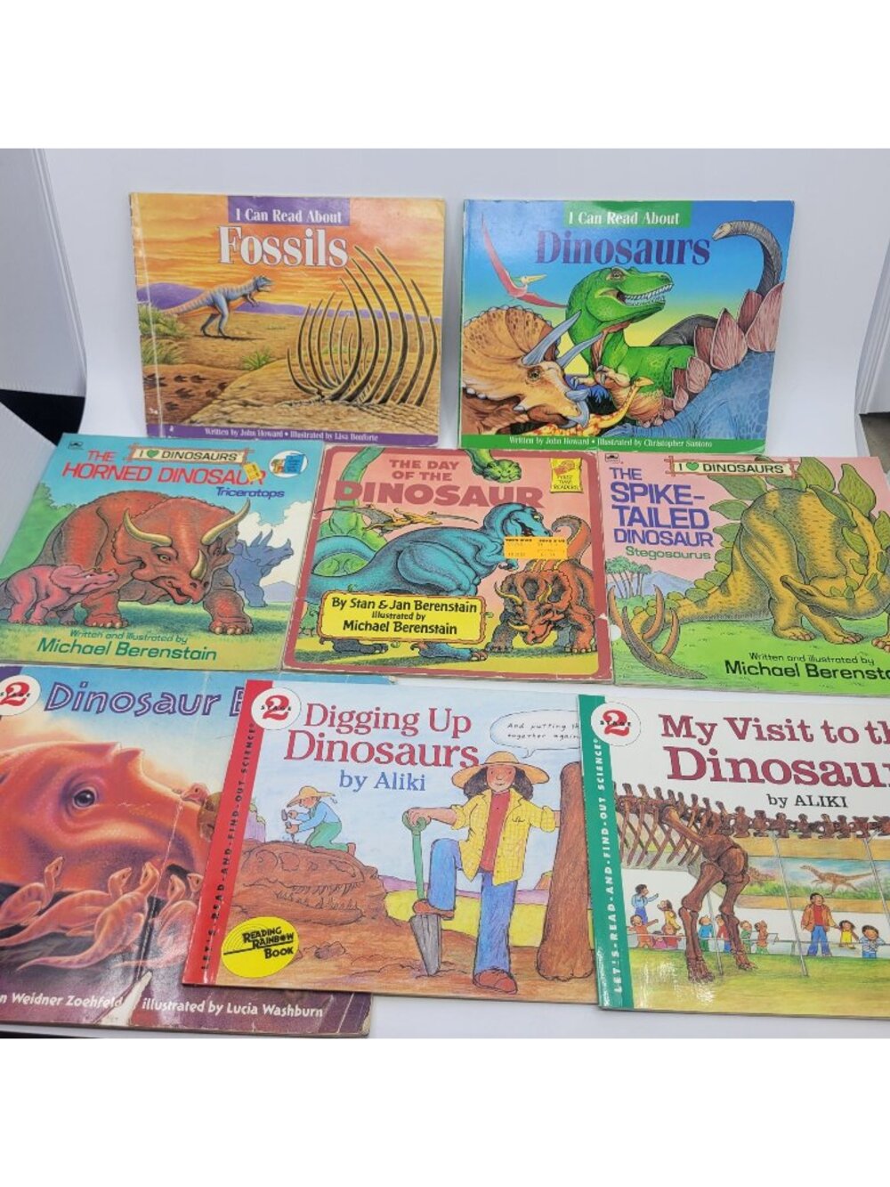 DINOSAURS Lot of 8 Educational Science Children's Books (M. Berenstain) - BK036